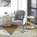 WiberWi Round Side Table, Modern Nightstand End Table, H20023WH - White - Like New