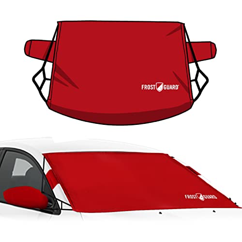 FrostGuard Deluxe | Full-Coverage Car Windshield Cover, 41 x 59 Inches - Crimson - Like New