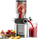 ANYBEAR COLD PRESS JUICER 200W MASTICATING SLOW JUICER 4.3" SJ-054C - SILVER - Like New
