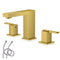 KENES WIDESPREAD BATHROOM FAUCET - 8-INCH BRUSHED GOLD - 4 Piece - Like New
