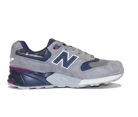 NEW BALANCE FOR WOMEN TARTAN SNEAKERS US WOMEN 5.5 - GRAY/NAVY/PURPLE - Brand New