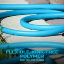 AQUA JOE AJPGH50-DWS 5/8 in 50 FT. HYBRID POLYMER FLEX KINK FREE HOSE - BLUE - Brand New