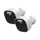 CHAMBERLAIN MYQ OUTDOOR BATTERY CAMERA 2K CAMERA COLOR NIGHT 2 PACK - WHITE - Like New