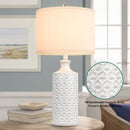 BRIGHTEVER CERAMIC TABLE LAMPS SET OF 2 YH-TL2371 - WHITE - Brand New