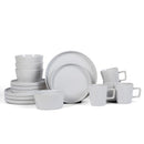Stone Lain Celina Modern Stoneware 16-Piece Dinnerware Set - Glossy White - Like New
