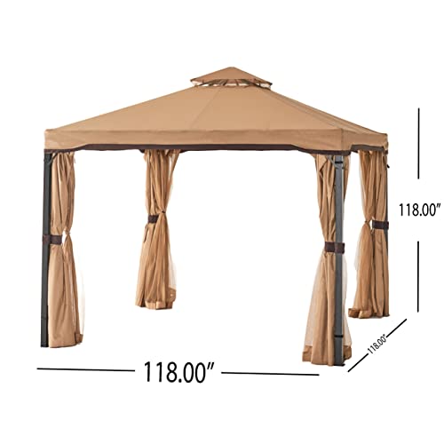 GDFSTUDIO CHRISTOPHER KNIGHT HOME CKH SKYLINE GAZEBO, 294933 - NUTMEG - Like New