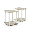 FURINNO SIMPLISTIC SET OF 2 END TABLE - SONOMA OAK/WHITE - Like New