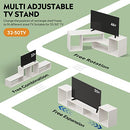 DEVAISE Console TV Stand Entertainment Center Media Bookcase Shelf - White - Brand New