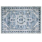 BIBB HOME WASHABLE FLANNEL PRINTED AREA RUG LATEX BACK 4X6FT - VINTAGE AZURE - Like New