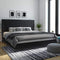 DHP JANFORD UPHOLSTERED BED, KING 4156049 - BLACK - Like New