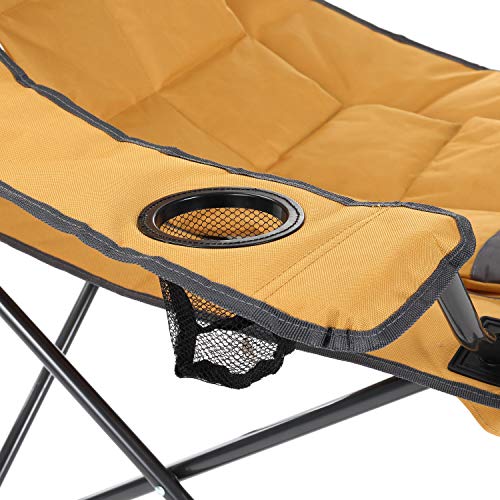 ARROWHEAD OUTDOOR PORTABLE FOLDING HYBRID 2-IN1 CAMPING CHAIR, KKS0290U - TAN Like New