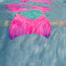 FINIS MERMAID FIN - TEAL/PINK: RUBBER SWIM TRAINING AID FOR AGES 6+ - Like New