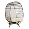 SUNJOY CUDDLE WICKER SWIVEL LOUNGE OVERSIZED EGG CHAIR 4 - Scratch & Dent
