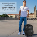 MATEIN ROLLER BACKPACK 18 INCH LARGE TRAVEL LAPTOP BAG 4 WHEELS - BLACK - Like New