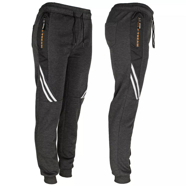 G-MAN MEN'S JOGGERS DRAW STRING SPORTS SWEAT PANTS - SIZE: MEN M - DARK GRAY - Brand New