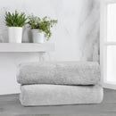 Amazon Basics 2 Piece Quick-Dry Oversize Bath Towel, 54" x 30", Platinum - Brand New