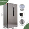 HAMILTON BEACH 15.6 CU. FT. SIDE BY SIDE STAINLESS REFRIGERATOR FREESTANDING - Brand New