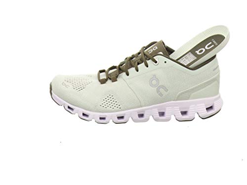 ON RUNNING ON MEN'S CLOUD SNEAKERS ALOE/WHITE SIZE 9 - Like New