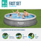 Bestway Fast Set Round Inflatable Pool Set 13ft x 33in 57375E - GREY/BLUE Like New