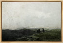 SIGNLEADER Framed Canvas Print Wall Art Green Forest Overcast Day - 24"x36" - Brand New