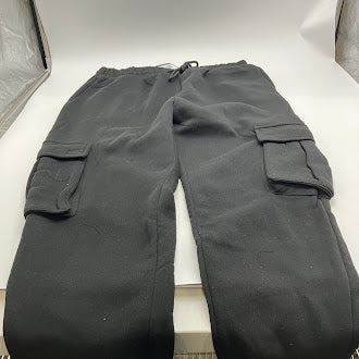 BLUE ICE MENS CARGO JOGGER SWEATPANTS - SIZE: MEN L - BLACK - Brand New