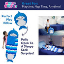 HAPPY NAPPERS 66” X 30”, PILLOW & SLEEPY SACK IN ONE – BLUE SHARK- BLUE SHARK - Like New