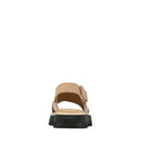 NL5219-246 SOREL WOMEN'S REIN CB CRISS CROSS SANDALS SIZE 8 BEIGE BLACK - Like New