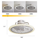 Bladeless LED Ceiling Fan with Remote Control 19.6" Ceiling Fan B09MP38KDG - Brand New
