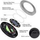 RAYOLON SOLAR LIGHTS, 4 PACK 8 LED WHITE SOLAR PATHWAY LIGHTS - WHITE LIGHT - Like New