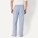 AMAZON ESSENTIALS MEN'S COTTON STRETCH POPLIN PJ BOTTOMS 2 PACK - S, CHECK/BLUE - Like New