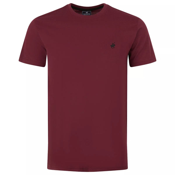MENS PACIFIC POLO CLUB TSHIRT PREMIUM HEAVY SHORT SLEEVE - SIZE: M - BURGUNDY - Brand New