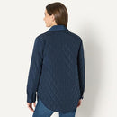 AMAZON ESSENTIALS WOMEN'S REGULAR-FIT QUILTED JACKET SIZE: WOMEN XL NAVY - Like New