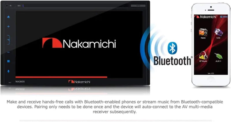 NAKAMICHI DVD CAR NA3605 6.8" W/BLUETOOTH - BLACK - Like New