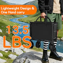 YOZOIA 35" L EXTRA LONG WAGONS CARTS FOLDABLE 360LBS COLLAPSIBLE WAGON - BLACK - Like New