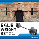 US WEIGHT WEIGHT SET FOR HOME GYM - BARBELL - BLACK/GRAY - Like New