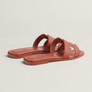 H202272Z HERMES WOMEN'S ORAN SANDAL ORANGE CANYON SIZE 11 - Like New