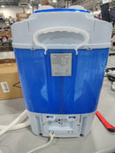 GENERIC PORTABLE WASHING MACHINE, 2 TIMER KNOBS - BLUE/WHITE - Like New