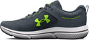 3026175 Under Armour Mens Charged Assert 10 Running Shoe Gravel/Gravel/Lime 12.5 Like New