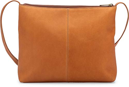 LE DONNE LEATHER BIRCH BAY CROSSBODY VAQUETTA LEATHER 13 X 10 X 3 - TAN - Like New