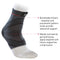 MCDAVID ANKLE COMPRESSION KNIT SLEEVE W/ GEL BUTRESSES, SMALL/MEDIUM - BLACK - Like New