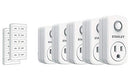 STANLEY SK506 37206 5-PACK WIRELESS LIGHT SWITCH REMOTE SYSTEM 2 TRANSMITTERS - Like New