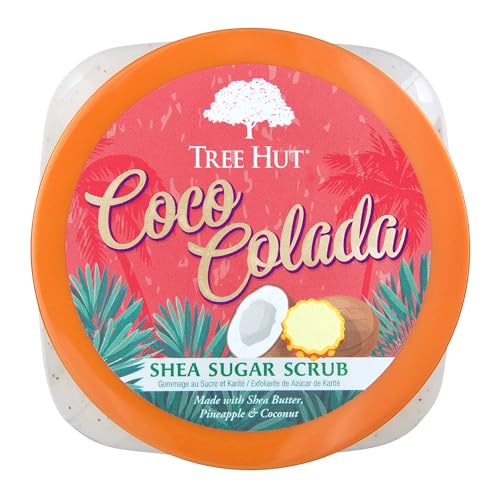 TREE HUT SHEA SUGAR SCRUB COCO COLADA 18 OZ ULTRA HYDRATING SCRUB - WHITE - Brand New