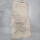 BLU ROCK MEN'S SLIM FIT STRETCH BELTED CARGO SHORTS - SIZE: MEN 38 - STONE - Brand New
