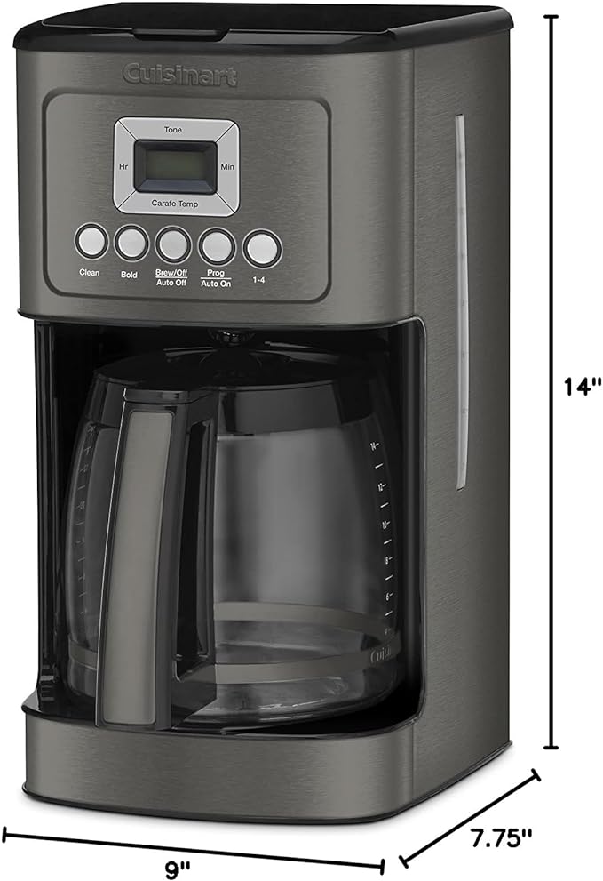 Cuisinart Coffee Maker Perfecttemp 14-Cup Glass Carafe - Black Stainless Steel Like New