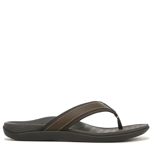 VIONIC MEN'S TIDE TOE-POST SANDAL FLIP FLOP SIZE MEN 8 BROWN - Brand New