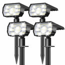 NYMPHY solar lights outdoor waterproof ip68, 56 LED 3 lighting modes - 4 Pack - Like New