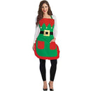 Red & Green Elf Apron for Teens & Adults - Standard Size (1 Pc.) - Brand New