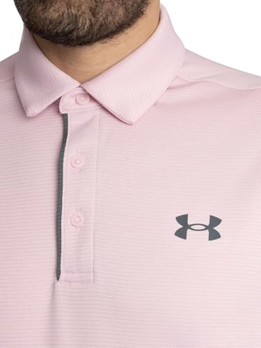 Under Armour Men's Tech Golf Polo Light Pink Size XL - Like New