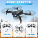 RADCLO MINI DRONE WITH CAMERA - 1080P HD FPV FOLDABLE CARRYING CASE - BLACK - Like New