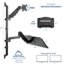 VIVO Black Clamp-on Monitor & Keyboard Tray Desk Mount, STAND-SIT1BW - Brand New